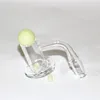 smoking glow in dark Heady Quartz Banger 2mm Thick 90 Degree Beveled Edge14mm Male Joint With Spinner Ruby Pearlss Blender Spin Nail glass ash catcher dabber tools