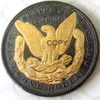 US Art Morgan Dollar 1893-1895 Schwarz vergoldete Kopie Münze Metallstempel Herstellung Fabrikpreis