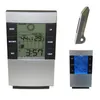 Digitale draadloze LCD-thermometer Hygrometer Temperatuurinstrumenten Elektronische binnentemperatuur-vochtigheidsmeter Klok Weerstation