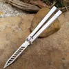 The One Falcon Butterfly Trainer Jilt Knife D2 Blade 6061 Aviation Aluminum Handle Bushing System Free Swinging EDC Tool Knives