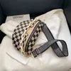 Fanny packs Acrylic Chain Decorative Bag Women's Spring and Summer Fashion Checkerboard Single Shoulder Messenger Bag Chest Bag Fashion 220627