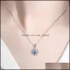 Pendant Necklaces Spinning Windmill Necklace Inlaid With Crystal For Women Luxury Jewelry Wholesale Sier Newdhbest Drop Del Newdhbest Dhenj