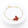 fashion luxury 18K gold sweet butterfly designer charm bracelets for women shell bangle bracelet party wedding jewelry