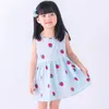 Girl's Dresses 1-6Y Summer Girl Dress Cotton Printed Strawberry Comfortable Kid Clothing Sleeveless Princess Children Skirt Toddlers GiftsGi