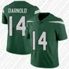 Ahmad Sos Gardner Zach Garrett Wilson Custom Football Jerseys Quincy Quinnen Williams Aaron Rodgers Breece Hall Dalvin Cook Will McDonald IV CJ Mosley Bryce Huff