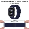 حزام Nylon Scrunchie لـ Apple Watch Band 45mm 44mm 42mm 41mm 40mm 38mm سوار مرن قابل للتعديل لـ Iwatch 7/6/Se/5/4/3/2/1