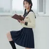 Kläder sätter jk enhetlig te fjäder grund kjol äkta kansai lapel långärmad student bär college stil kvinnlig kvinnlig