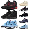 4 Outdoor-Schuhe Jumpman 4s Red Thunder Black Cat University Blue Damen Herren Trainer Sport Sneakers