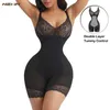 Hexin Body Shaper Deep V Neck Sexig bodysuit Shapewear midjetränare som drar korsett Slimming Back Butt Lifter Underwear Fajas 220702