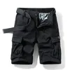 Mens Summer Cotton Army Tactical Cargo Shorts Fashion Khaki Multi Pocket Casual Short Pants Loose Military Men 220714