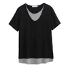O Collo 100% Cotone T Shirt Donna Autunno Manica Lunga Camicia Donna Oversize T-Shirt Stile Coreano Allentato Plus Size Camicie Donna 220408