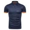 Lokersevern Men's Summer Short-sleeved POLO Shirt Casual Beach Short-sleeved Fashion Printed Top 220621