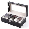 3 4 5 8 Grids PU Leather Watch Box Jewelry Display Case Holder Organizer for Men Quartz Gift 220719