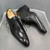 Herren-Oxford-Schuhe, Vintage-Design, Blau und Rot, gemischte Farben, echtes Rindsleder, formelle Business- und Büro-Schnürschuhe