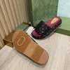 2022 Designer G Slides da uomo pantofole da donna Flowers Stamping Piatta piattaforma Sandali estivi di lusso - LF