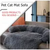 Stor husdjur katt hund säng lång plysch varm för en soffa matta lyxig söt valp kudde tvättbar filt lock 220323