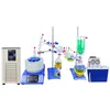 ZZKD 2L Forniture da laboratorio Kit di distillazione a percorso breve Vetreria con agitazione magnetica Mantello riscaldante Arricchimento Cristallizzazione Essiccazione Sistema di separazione