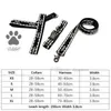 Conjunto de coleiras e coleiras para cães de estimação duráveis, sem puxão, coleiras longas com padrão de letras para cães pequenos, médios e grandes, preto L B133