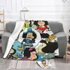 Couvertures Anime Plaid Mafalda flanelle été Portable chaud jeter couverture pour canapé extérieur literie jette couvertures