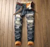 2021 Men's Winter Warm Jeans Pants Fleece Destroyed Ripped Denim Trousers Thick Thermal Distressed Biker Jeans for Men Clothes