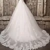 Einfach bescheiden ein Linienkleid Hochzeitskleid Spitzen Applikationen Back Spee Up Country Style Chic Bridal Custom Made gemacht