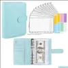 Arkivering levererar produkter kontorsskola företag industriella 15 stycken a6 pu läder bindemedel budget planerare kontant kuvert plånbok system med