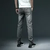 Men's Skinny White Jeans Fashion Casual Elastic Cotton Slim Denim Pants Male Brand Clothing Black Gray Khaki 220726