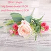 الشمال الحرير الاصطناعي الزهور باقة جميلة جودة عالية الورود الكبيرة للمنزل الزفاف الجدول ديكور وهمية زهرة هدايا عيد الحب G220423