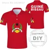 Polo Guinea Bissau Fai da te Nome personalizzato gratuito Numero Polo Gnb Nazione Bandiera Paese Gw Repubblica Guinea College 3d Vestiti 220702
