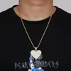 Hangende kettingen Europese en Amerikaanse hiphop ketting hartvormige koper persoonlijkheidstrend rap necklacependant halsblaasspendant