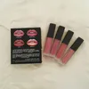 Lippen-Make-up, samtmatte Creme, Lippenflecken-Glanz-Set, flüssiger Lippenstift, 4 Farben, langanhaltende Feuchtigkeits-Lipgloss-Kits