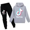 Tuta per bambini Ragazzi Abbigliamento casual 2 pezzi Set Pantaloni Costume Stampa Tik Tok Tuta sportiva per ragazza Felpa a maniche lunghe con cappuccio9045545