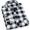 Fall Business Casual Homens Camisa xadrez Marca de Alta Qualidade Escritório Masculino Vermelho Preto Checkered Manga Longa Camisas Roupas 220323