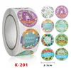 500pcs/ roll Easter cute sticker diameter 2.5cm