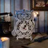 Robotime ROKR 161PCS Creative Diy 3D Owl Clock Houten Model Building Block Kits Assembly speelgoedcadeau voor kinderen volwassen LK503 220715