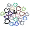 Collane con ciondolo 4 Pz / lotto Love Heart Drop Lampwork Reiki Motivo a spirale Colore misto Charms casuali per gioielli che fanno Accessori collanaPe