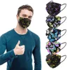 Zacht ademende wegwerp voor volwassen gezicht masker 3-ply mannen vrouwen vlinderpatroon niet-geweven masker voor feestdaggebruik