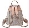 Sacs d'école European Fashion Luxury High Quality Cuir sac à dos Femme Femme Double Zipper épaule Bag Sac de voyage Backpacks 220802