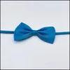 Bow Ties Fashion Accessories Dog Cat Pet Neck Kids Supplies Headdress Adjustable Children Solid Color Bowtie Acc Dhc0W