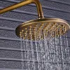 Brass antichi Orb Doccia rubinetto da doccia 8 "con poppata a parete a parete e scaffale con ottone di alta qualità