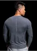 Fitness T-Shirts Compression Rashguard Mma T-shirts Entraînement À Séchage Rapide Fit Sport Gym Vêtements Running À Manches Longues T-shirt Hommes L220704