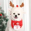 Dog Apparel Cat Christmas Bandana Santa Hat Scarf Triangle Bibs Kerchief For Small Medium Large Dogs Cats Pets Costume OutfitDog