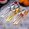 Stainless Steel Knife Fork Spoon Set Steak Table Knives Coffee Spoons Cake Dessert Forks Restaurant Kitchen Tableware Sets BH6358 TYJ