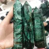 Objets décoratifs Figurines Colonne de Mica vert naturel Point Kmaite Cristal d'euchlorite Obélisque Chakras Pierres précieuses et minéraux de guérison Coll