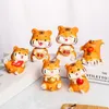 Decorative Objects & Figurines Desktop Tiger Ornament Cute Shaking Head Statue For 2022 Chinese Year Lucky Zodiac Home Car Blessing Souvenir