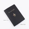 100 pièces porte-cartes femmes PU petit avion imprime voyage passeport couverture mélange couleur