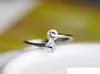 스털링 실버 링 텔스레아 이중 크리스탈 오픈 디자인 간단한 결혼 반지 여자 보석
