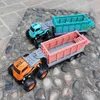 Miúdos Liga Trator Transporte Ação de Carro Figuras Jogar Educacional Educacional Aprendizagem Brinquedos Para Meninos Aniversários Presente de Natal 220420