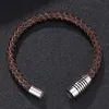 Bracelets de charme mode véritable cuir pour hommes femmes magnétique boucle en acier inoxydable Banglesbracelets cadeau BB0246