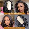 Body Wave x X Lace Front Wig Human Hair s For Women Short Bob Brazilian remy X Up 220606